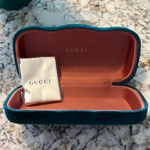 Gucci green velvet sunglasses case